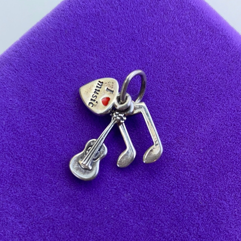 💛 Pandora Sterling Silver I Love Music Pendant | Music Lover Gift